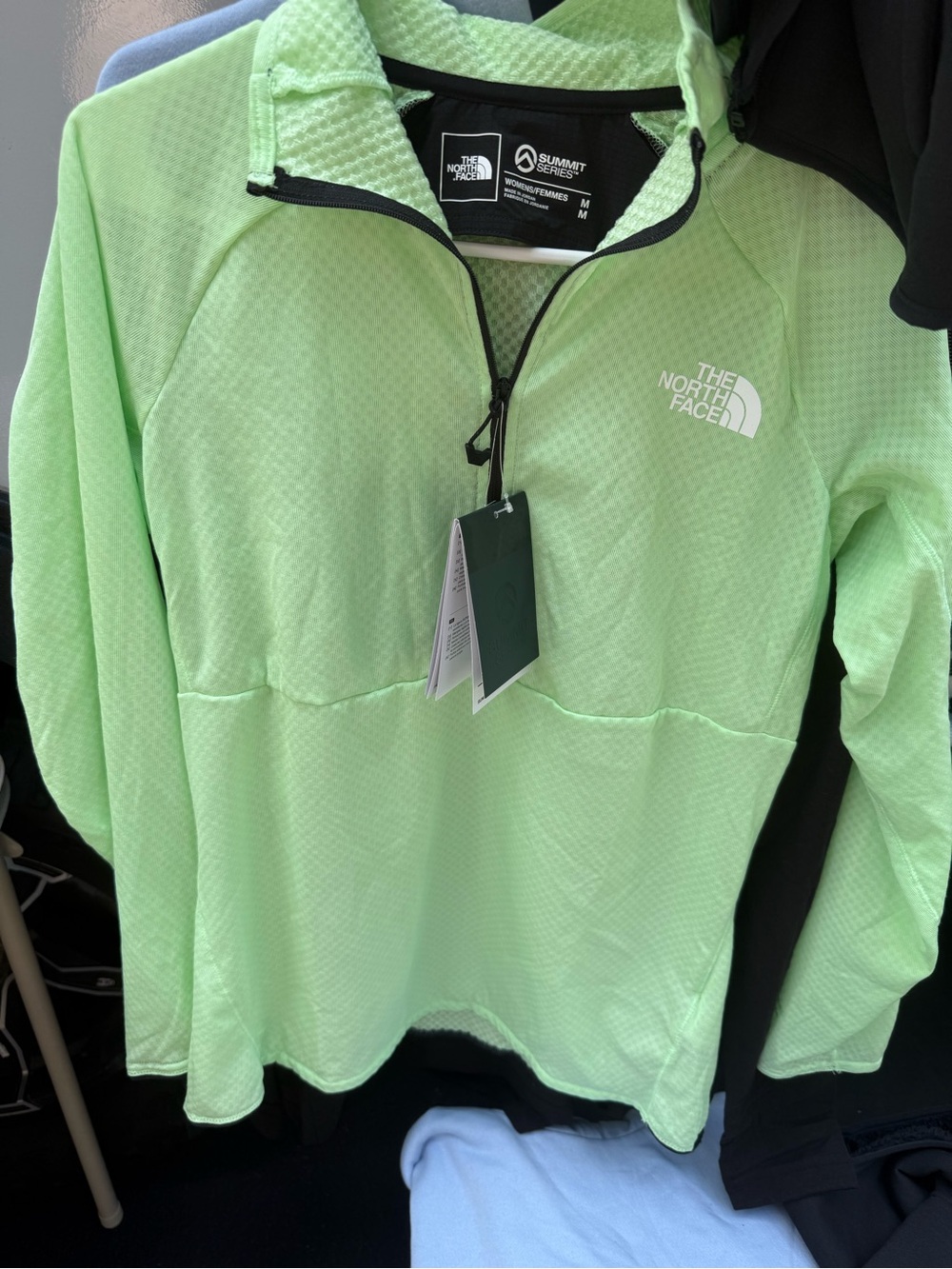 The North Face Neon Green Summit Series Half-Zip Hoodie - Women's